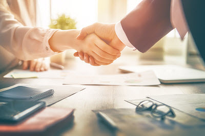 business people shaking hands