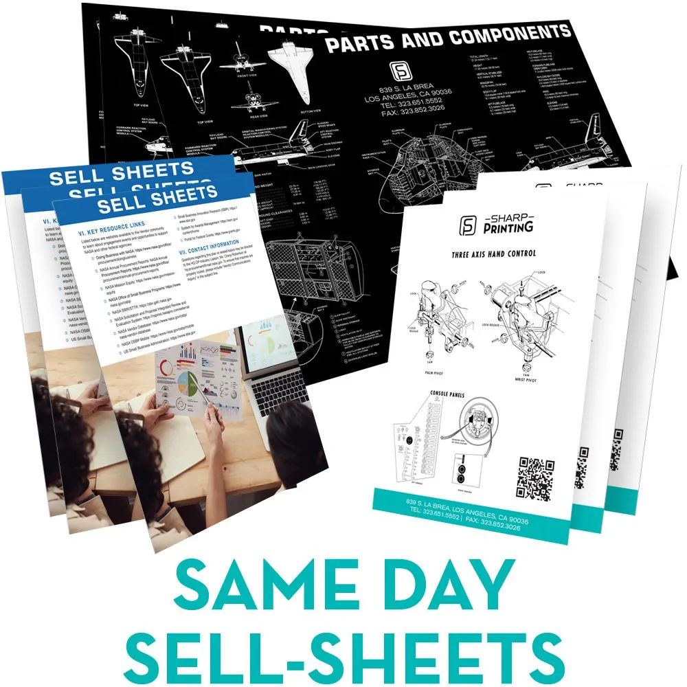 Same day sell-sheets
