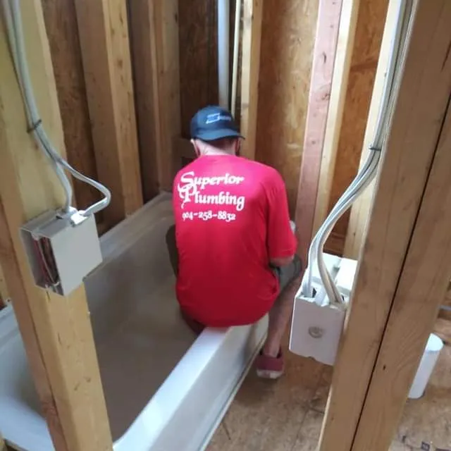 Plumber fixing home pipes