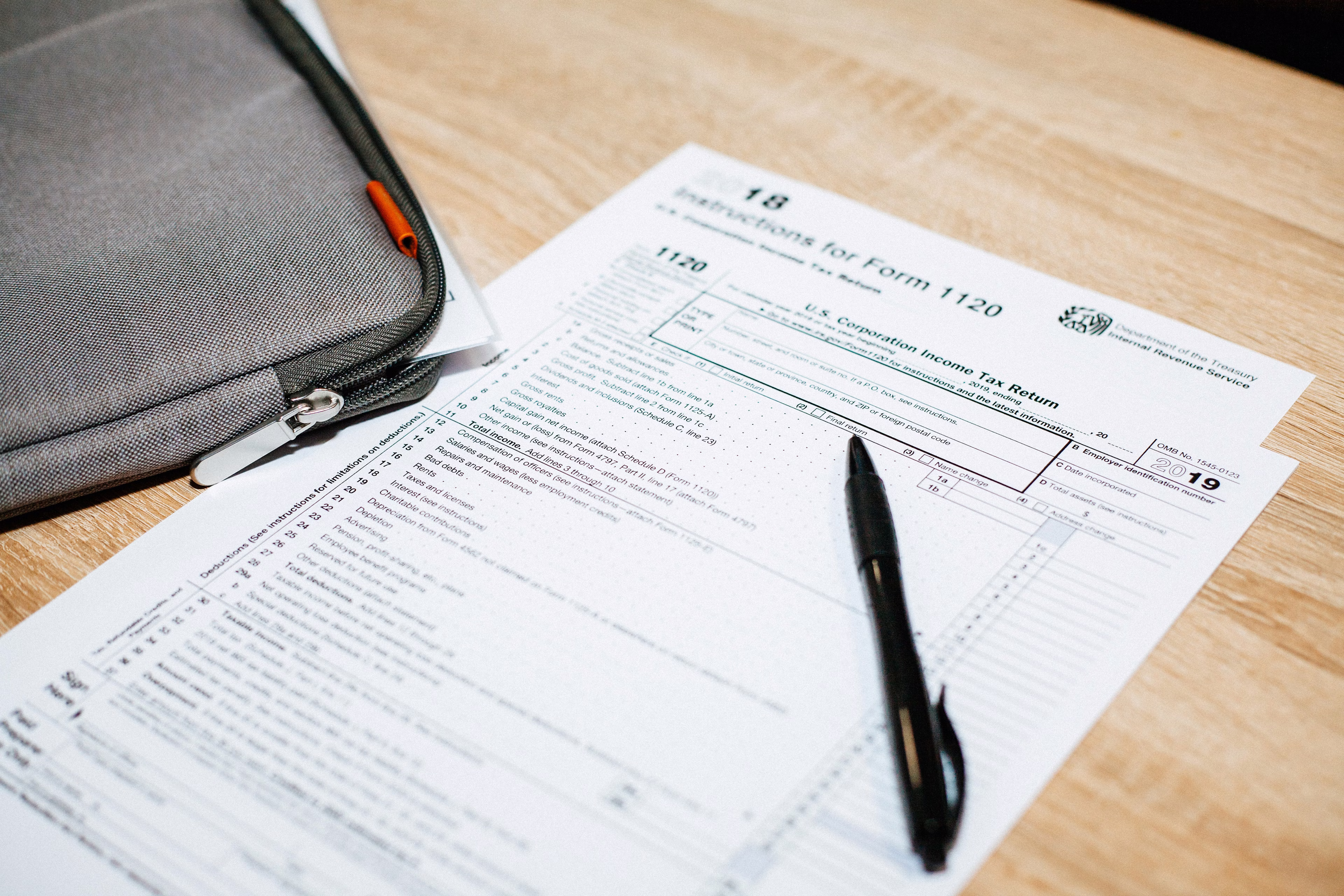 Professional tax preparation workspace
