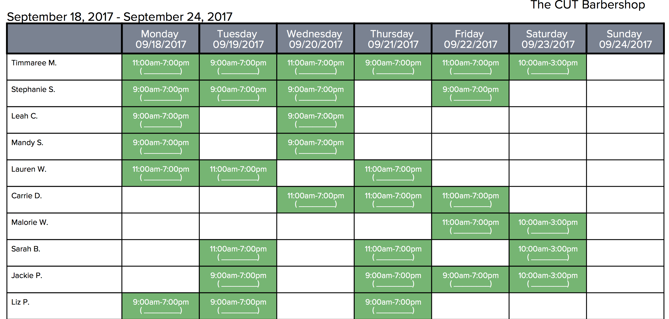 The Cut Barbershop interior