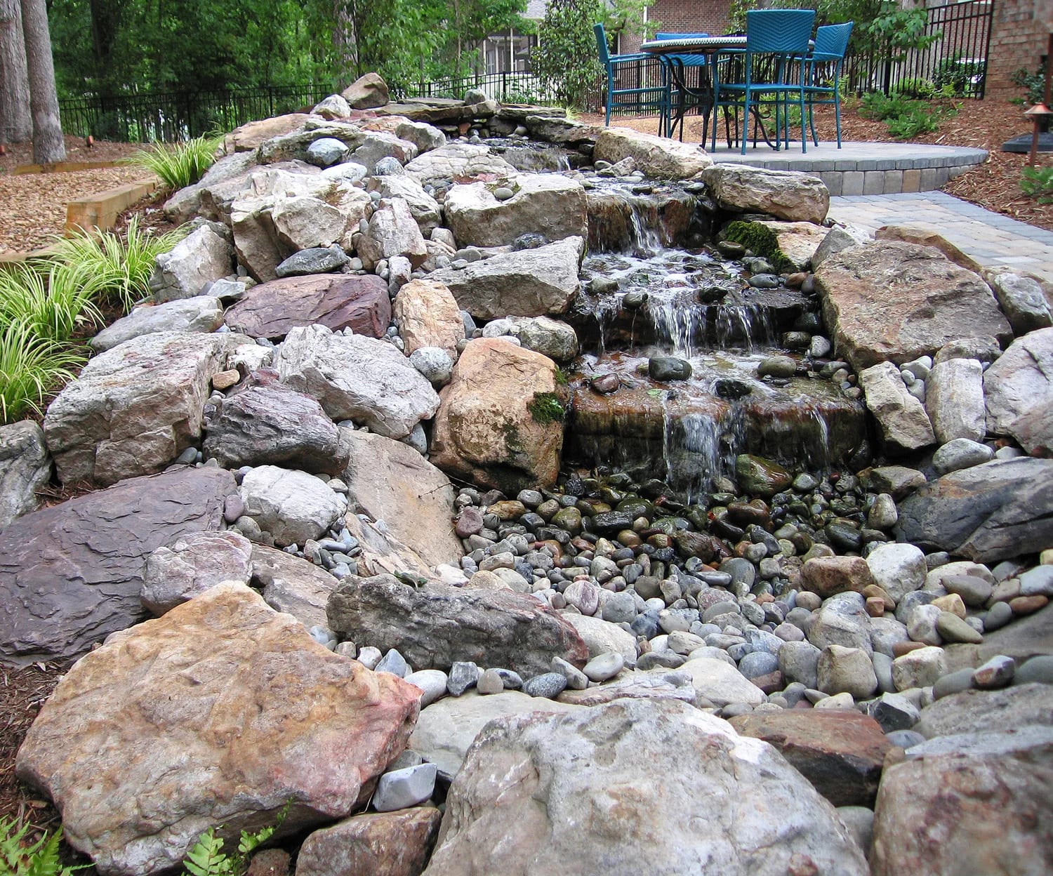 Woodland retreat custom water feature
