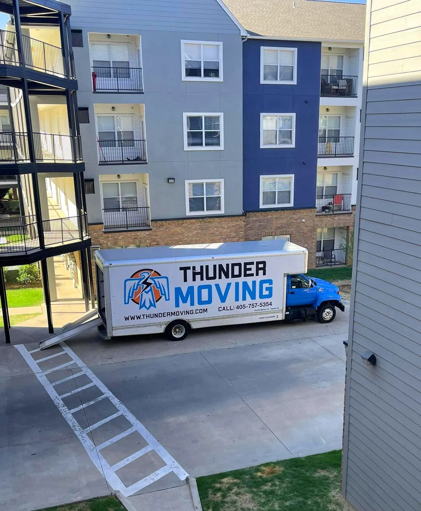 Thunder Moving crew member at work