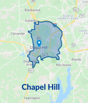 Chapel Hill Service Area Map