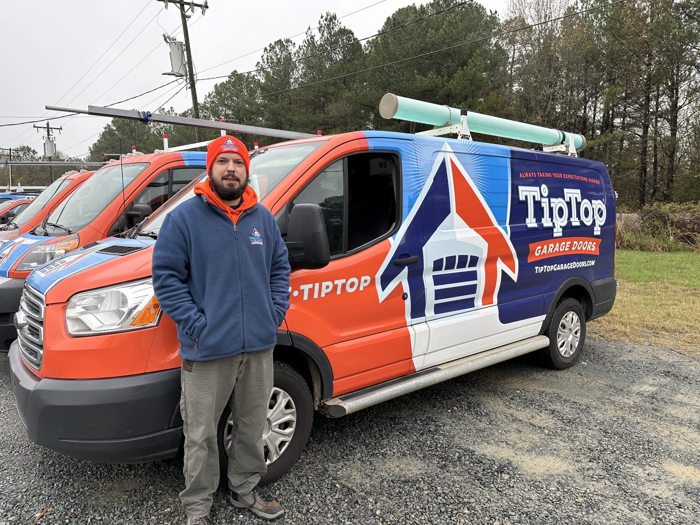 Tip Top Garage Doors Van in Raleigh NC