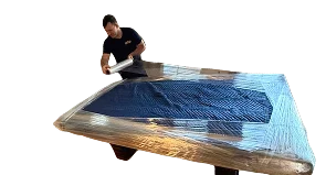 Furniture wrapped and protected during moving