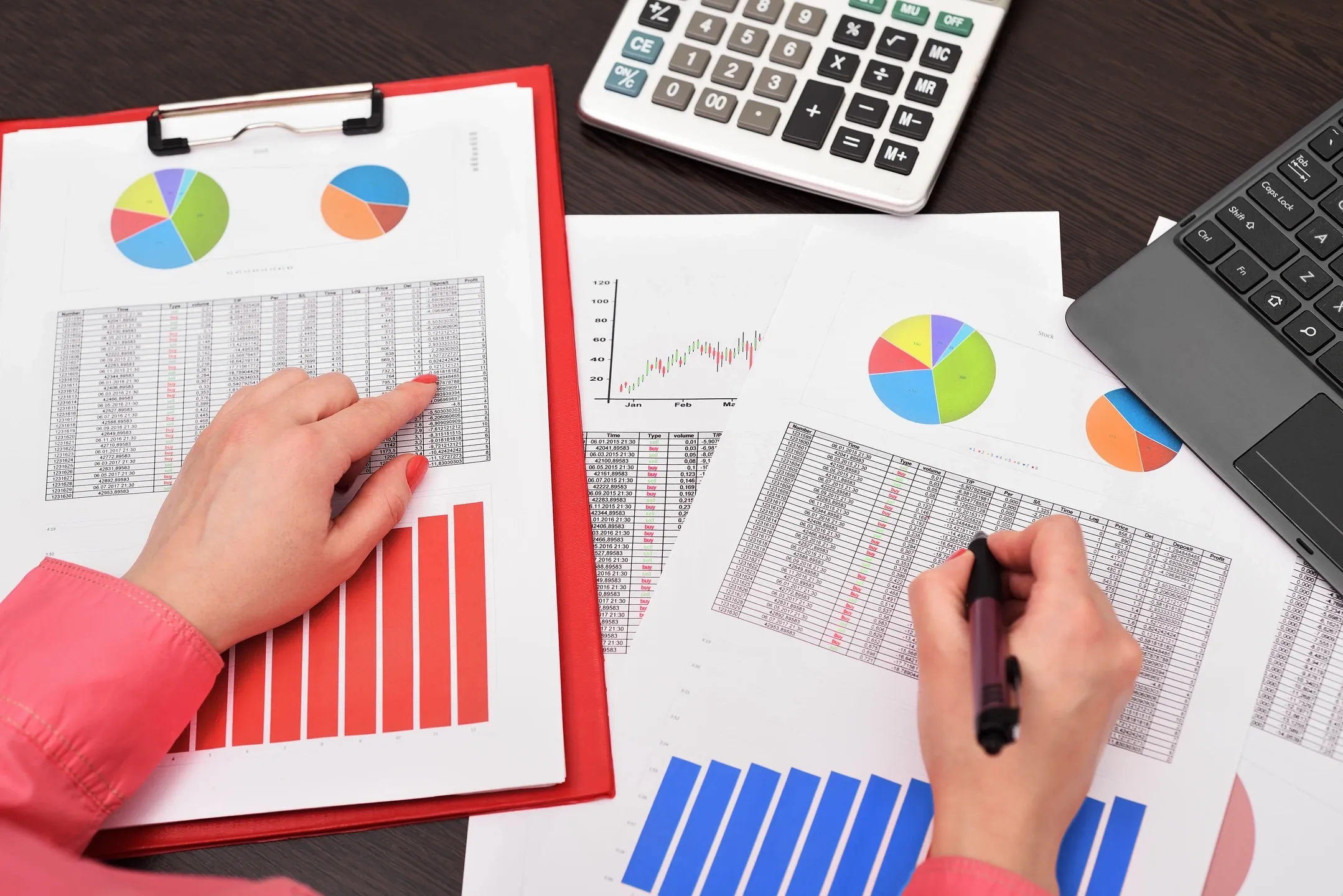 Professional bookkeeping workspace