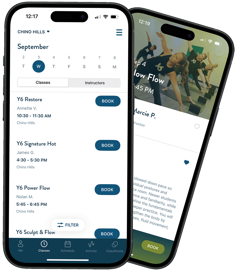 YogaSix mobile app